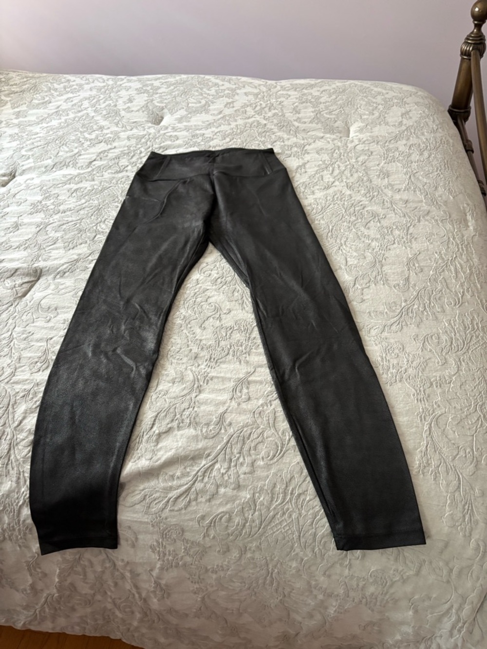 Second Skin Black Faux Leather Leggings